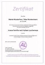 Zertifikat innere Familie nach Ayleen Lyschamaya