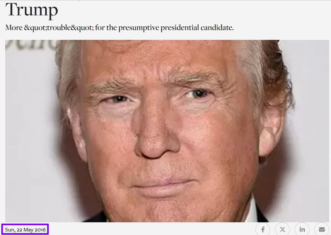 Die Zeitenwende, das Trump-Double enttarnt: Doppelgänger-Trump.