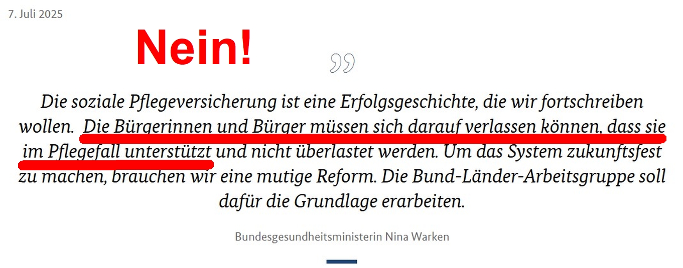 Pflegereform: Ende der Pflege