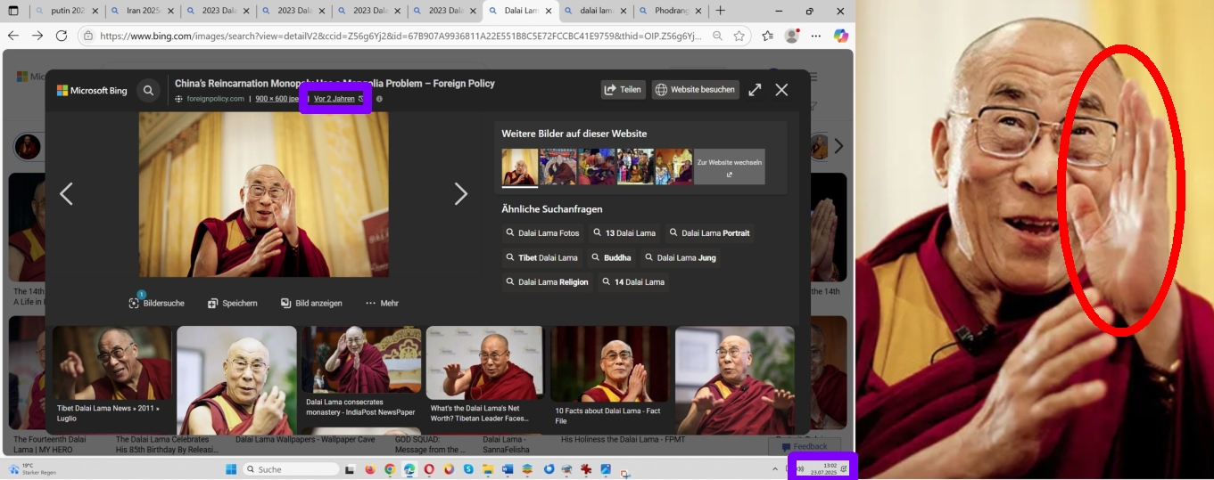 Das Dalai Lama Double enttarnt. Der Dalai Lama "lebt" nur noch als Doppelgänger-Schauspieler fort.
