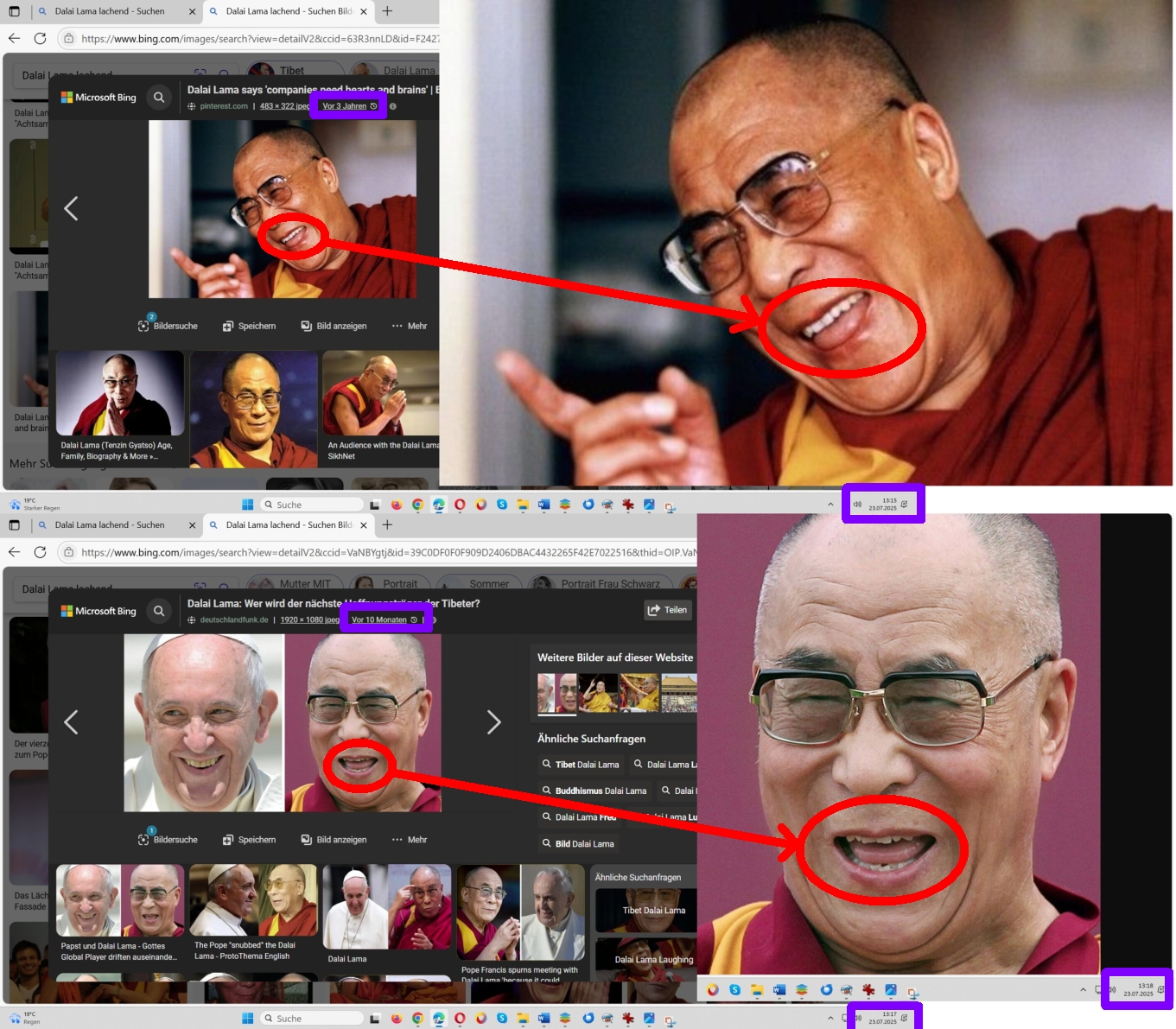 Das Dalai Lama Double enttarnt. Der Dalai Lama "lebt" nur noch als Doppelgänger-Schauspieler fort.