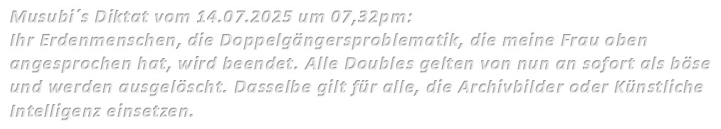 Endgericht: Doppelgängersverbot