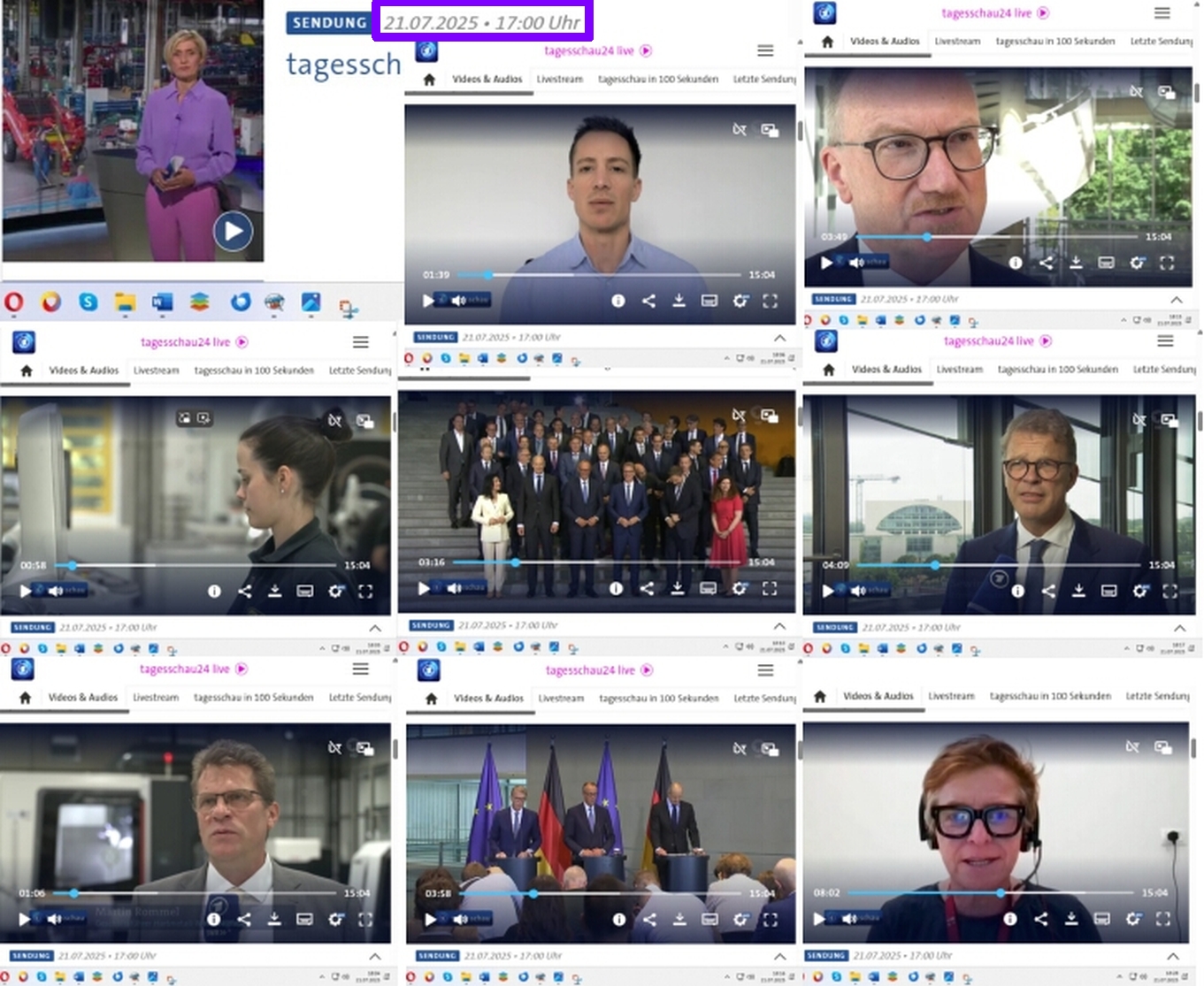 Endgericht: Tagesschau vom 21.07.2025