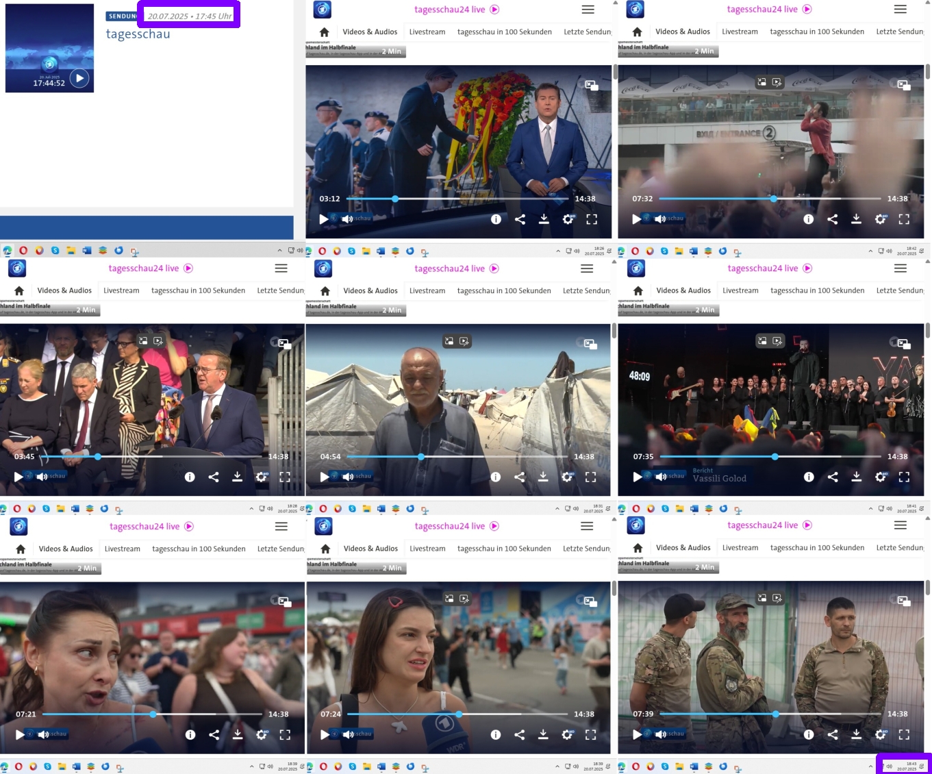 Endgericht: Tagesschau vom 20.07.2025