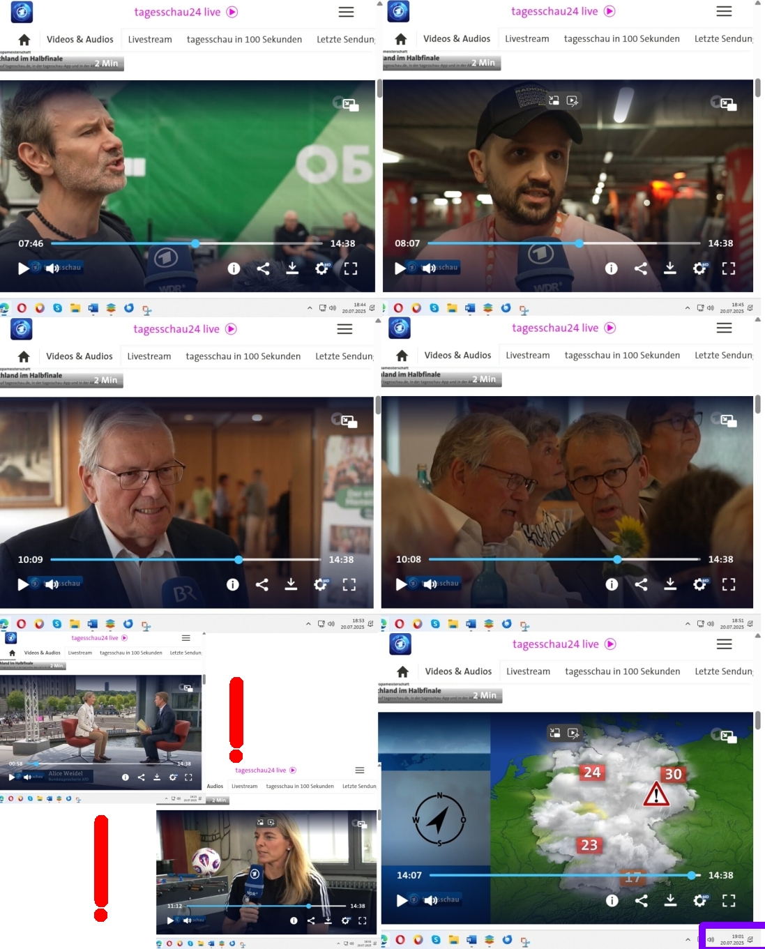 Endgericht: Tagesschau vom 20.07.2025