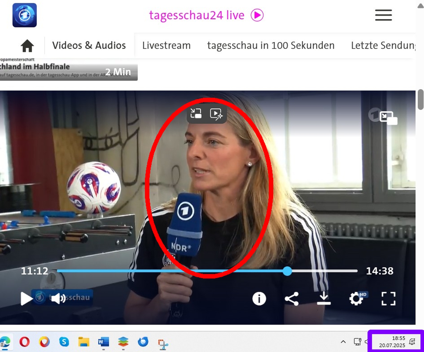 Endgericht: Tagesschau vom 20.07.2025