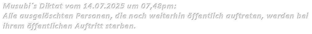 Endgericht: öffentliches Sterben der Bösen