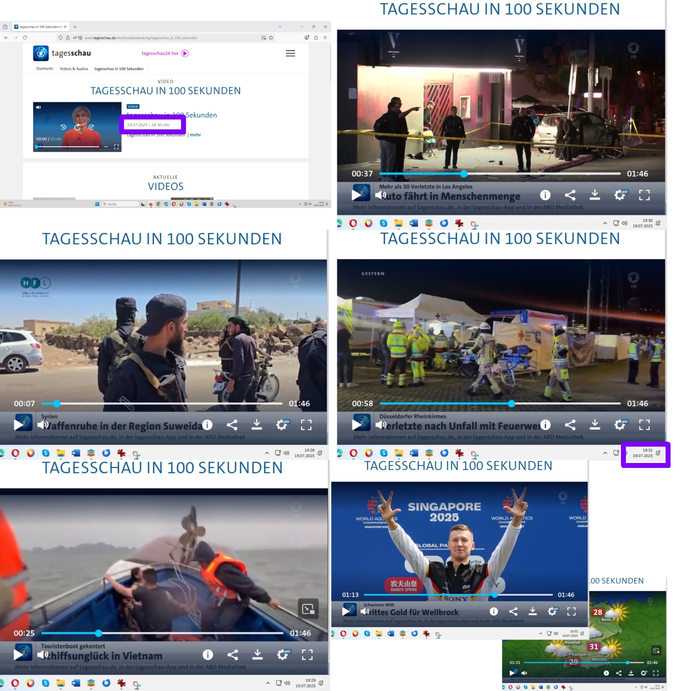 Tagesschau vom 19.07.2025