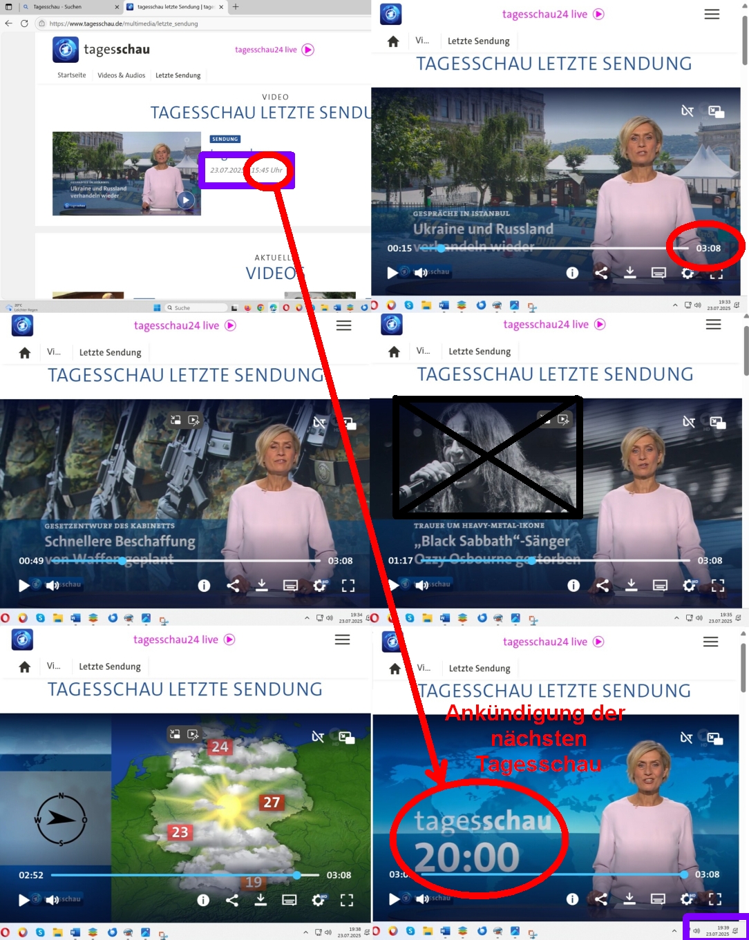 Endgericht: Die Tagesschau vom 23.07.2025