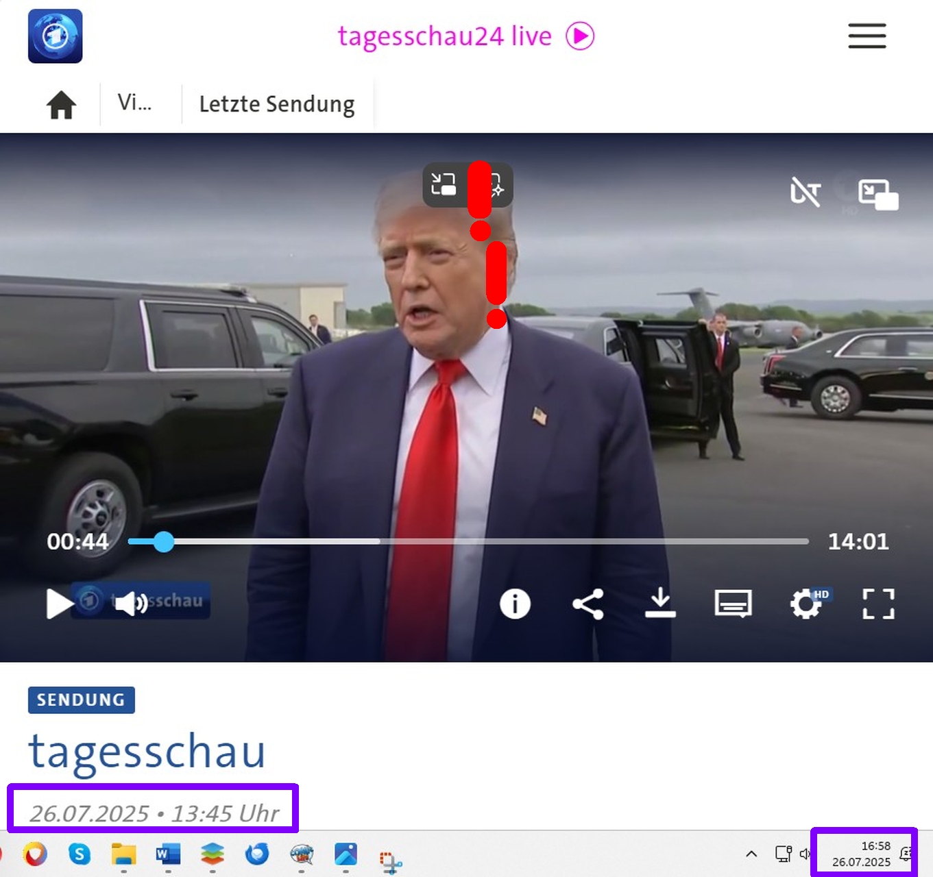 ausgelöschter Trump Deep-Fake