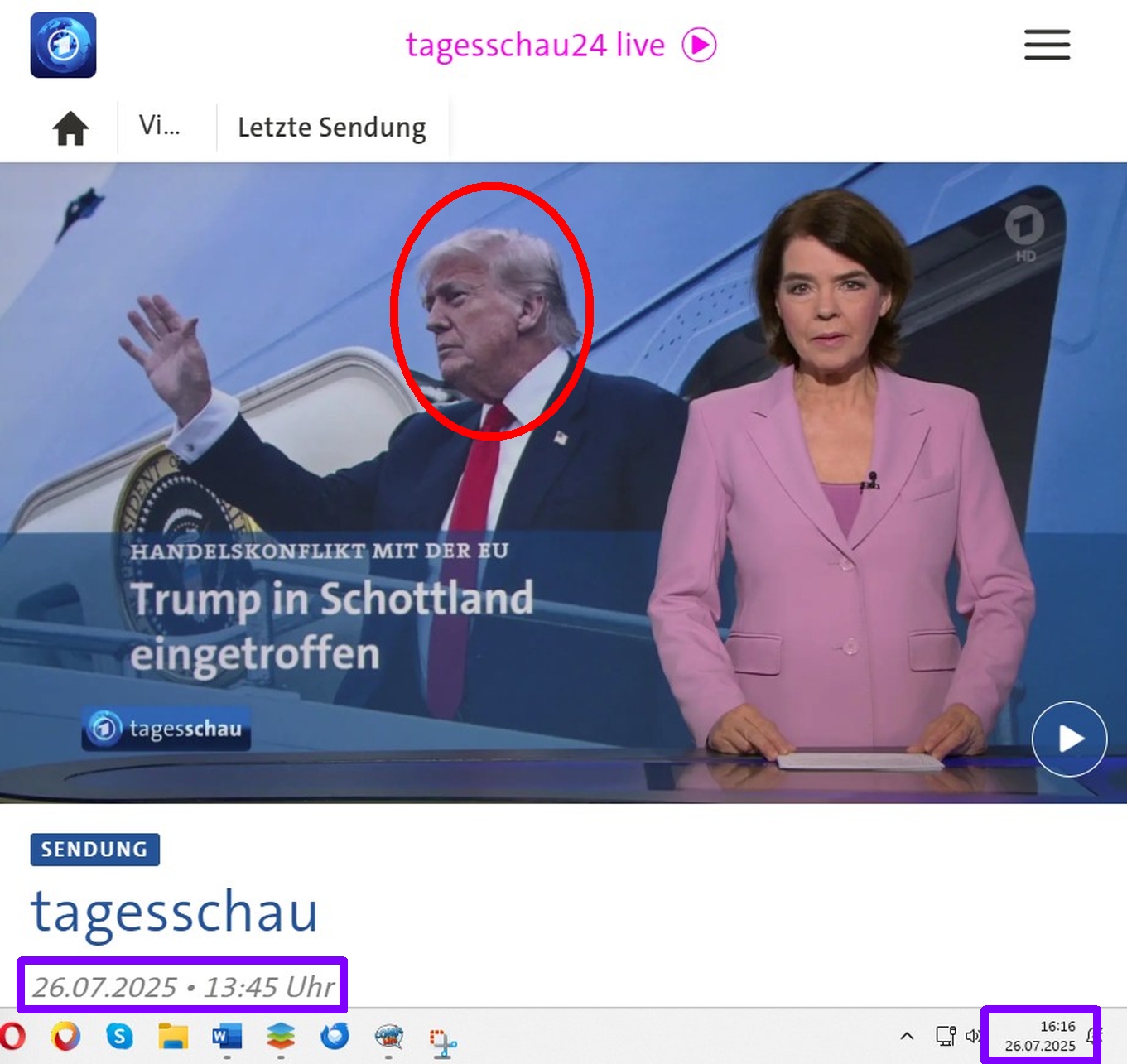 ausgelöschter Trump