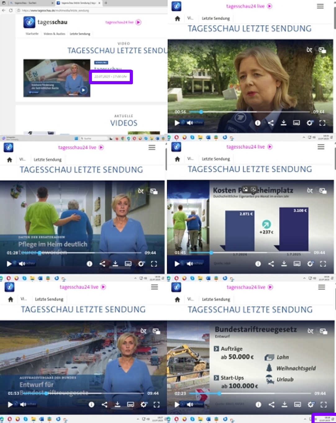 Endgericht: tagesschau22.07.2025