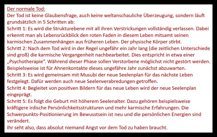 Der Unterschied zwischen normalem Tod und Auslöschung: Der normale Tod