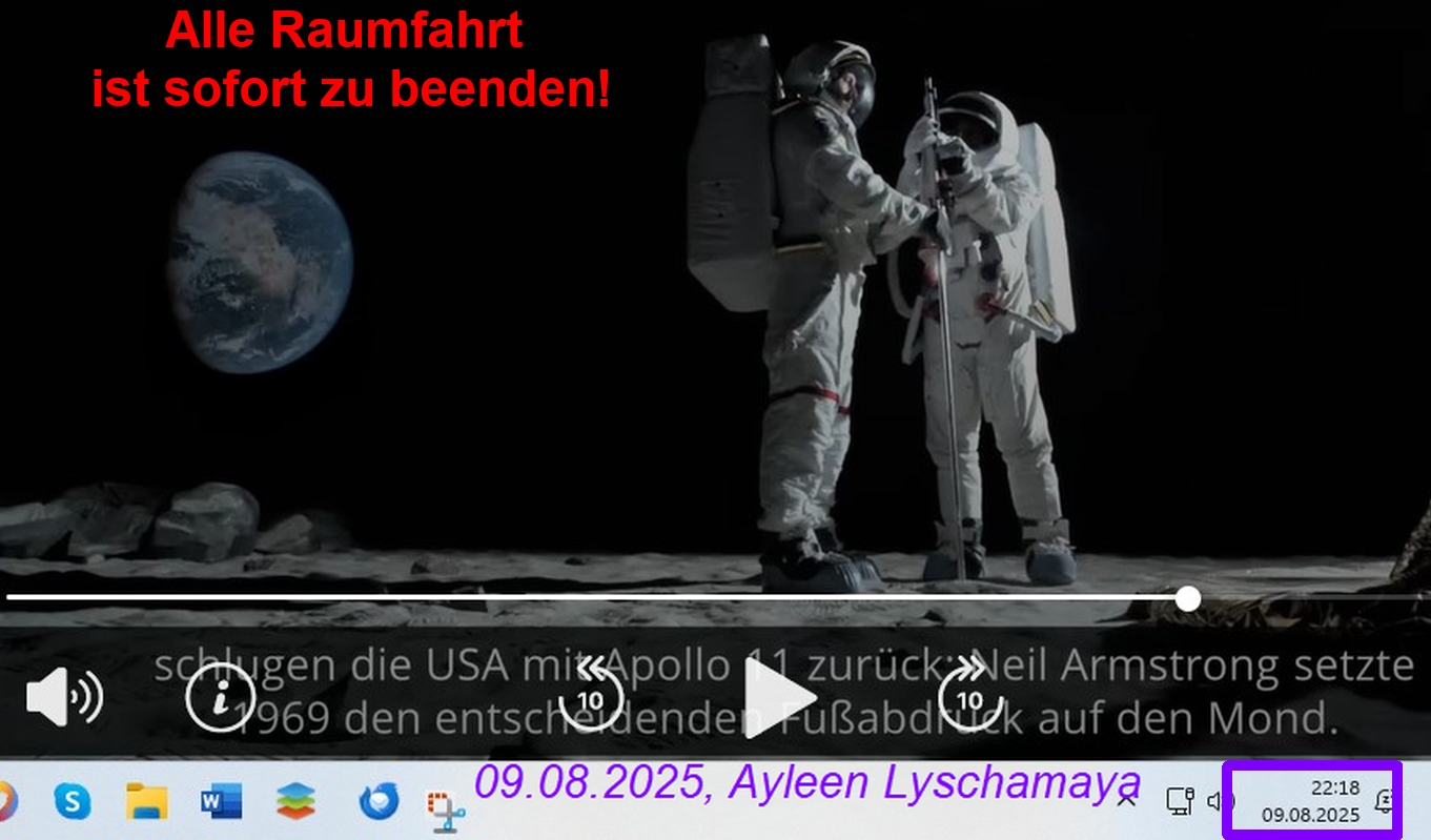 Alle Raumfahrt ist sofort zu beenden.