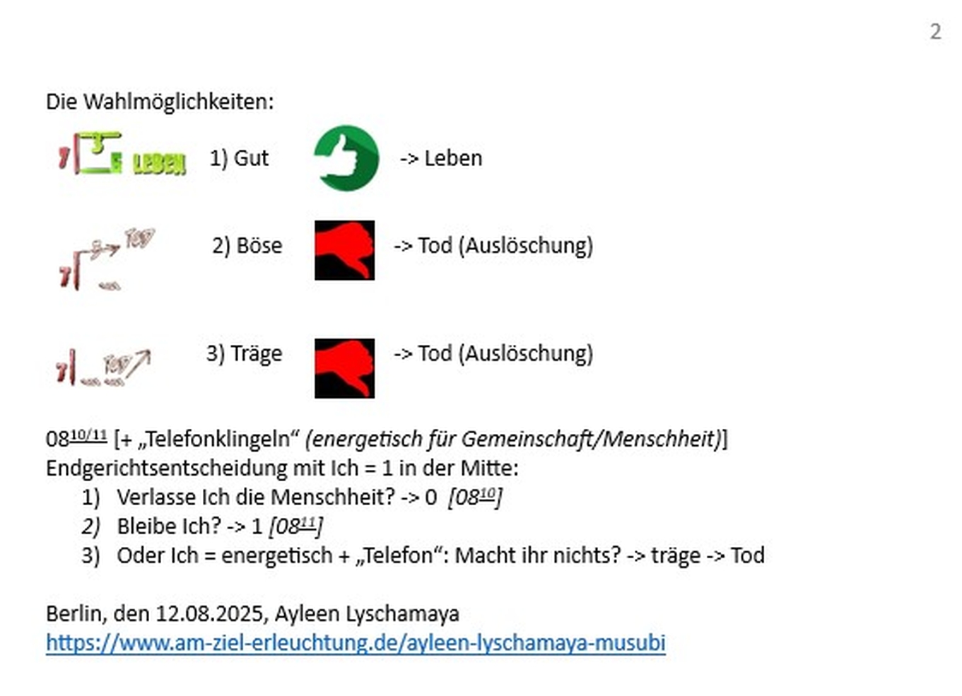 Die Entscheidungsmöglichkeiten beim Endgericht - 2