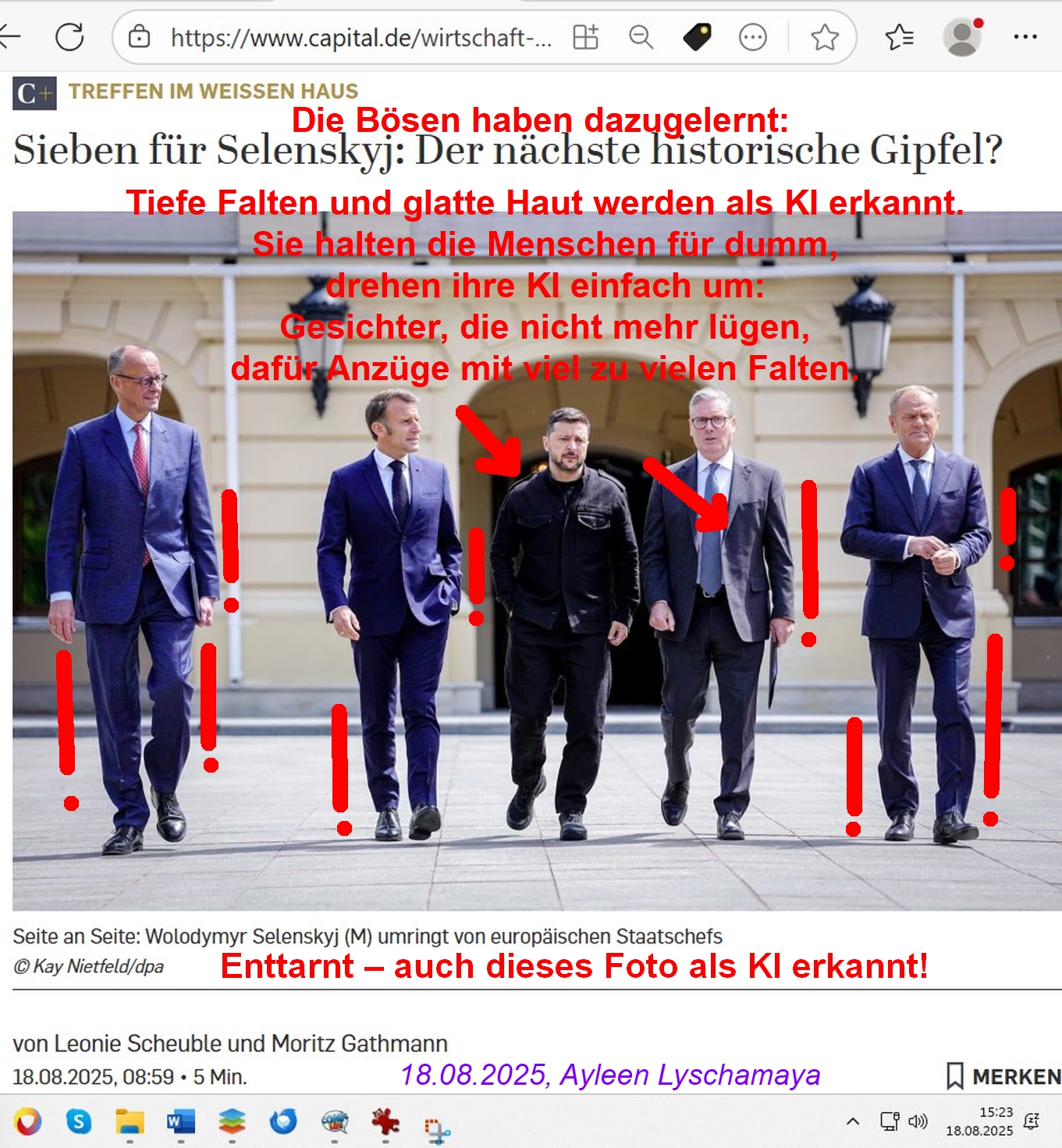 KI-Fake Selenskyj-Trump-Treffen