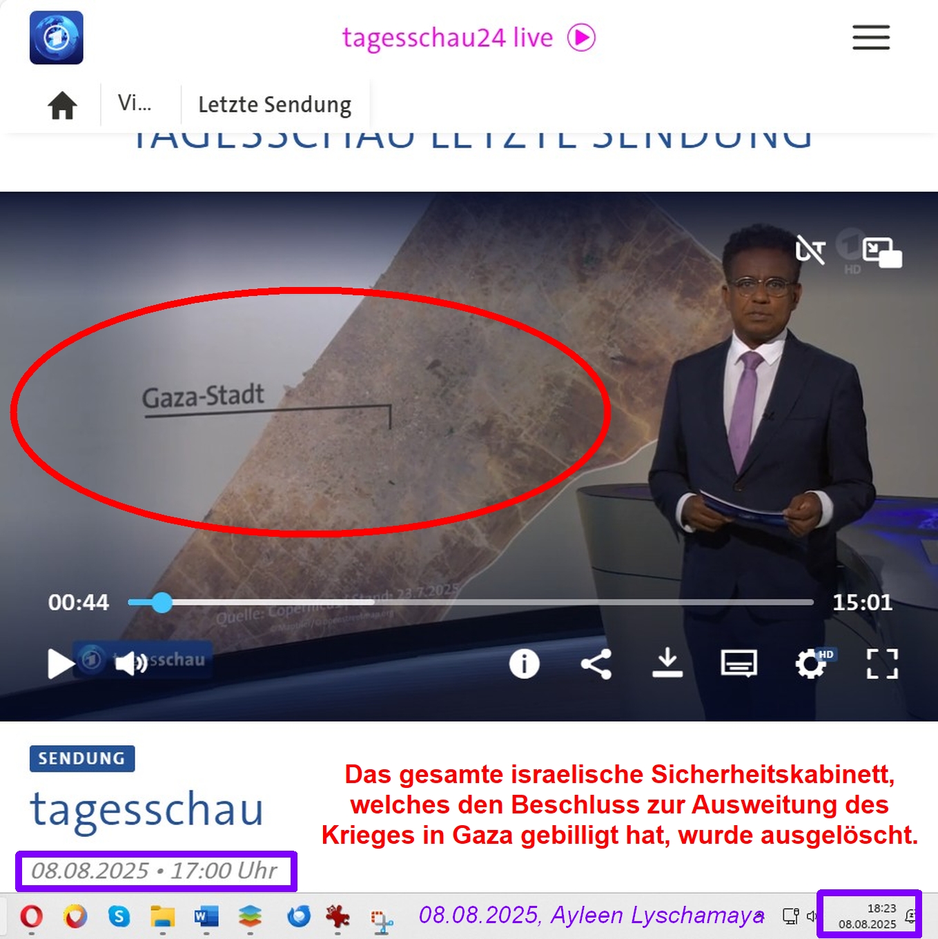 Das gesamte israelische Sicherheitskabinett, welches den Beschluss zur Ausweitung des Krieges in Gaza gebilligt hat, wurde ausgelöscht.