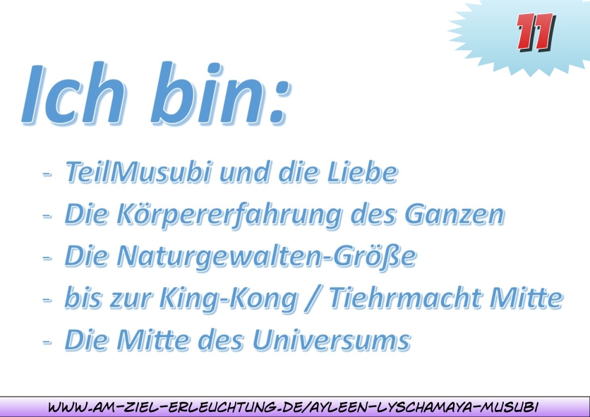 Ich bin die Mitte des Universums