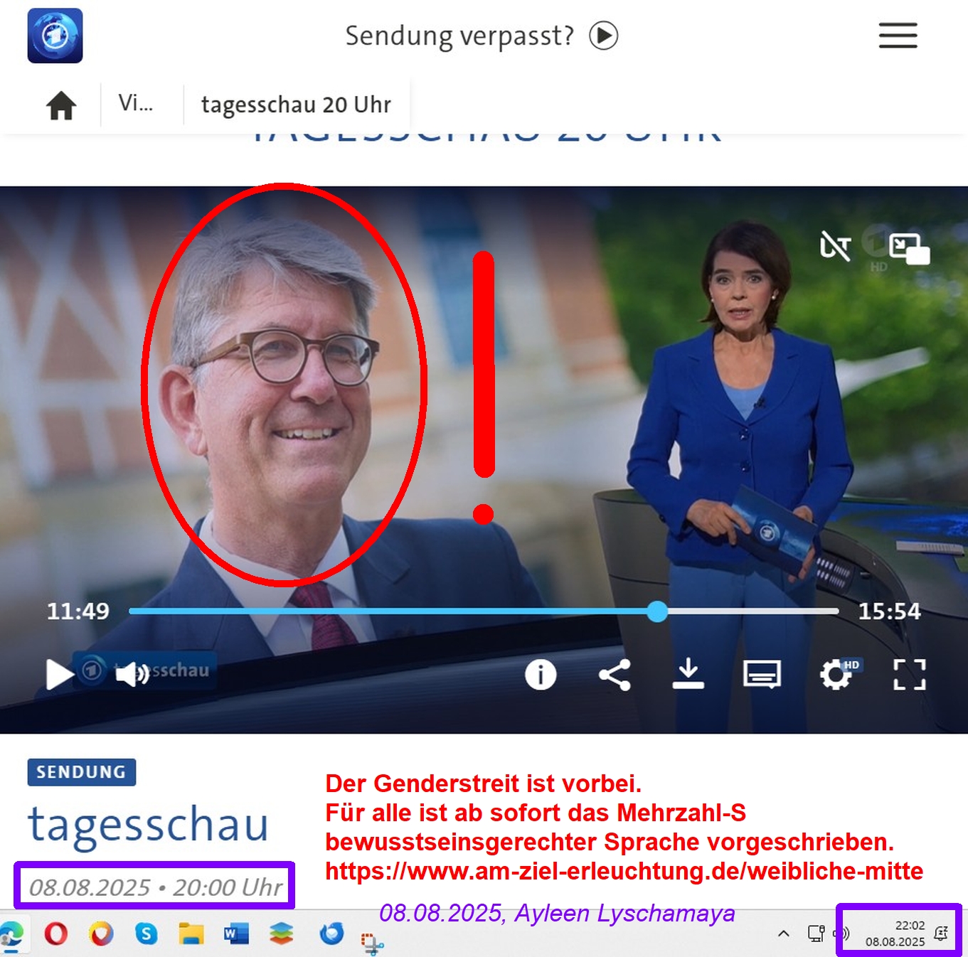 Für alle ist ab sofort das Mehrzahl-S bewusstseinsgerechter Sprache vorgeschrieben. https://www.am-ziel-erleuchtung.de/weibliche-mitte
