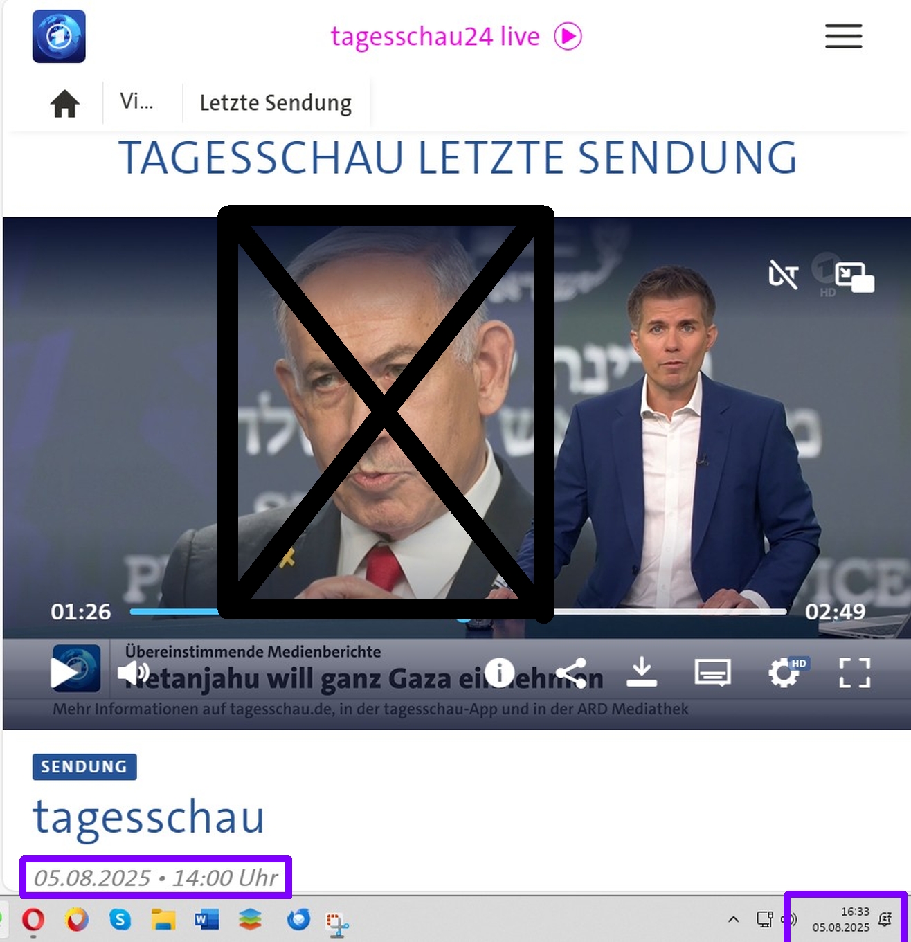 Netanjahu wurde ausgelöscht. Beendet er nicht sofort den Krieg, wird er zusätzlich hingerichtet.