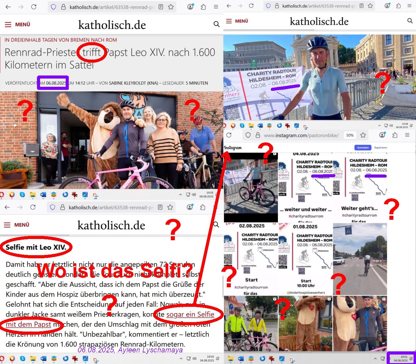 Wo ist das Selfi mit Papst Leo? Wieso gibt es das nicht?