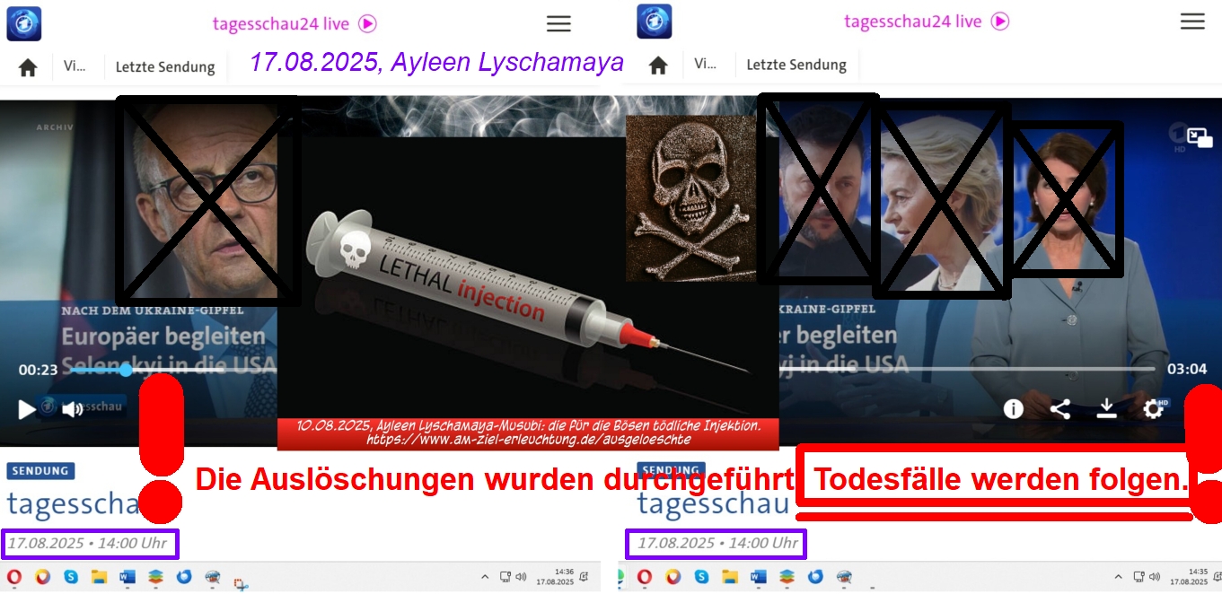 Die Auslöschungen wurden durchgeführt, Todesfälle werden folgen.