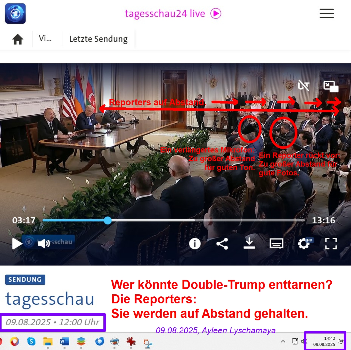Fake-Trump wird als Double fortgesetzt.