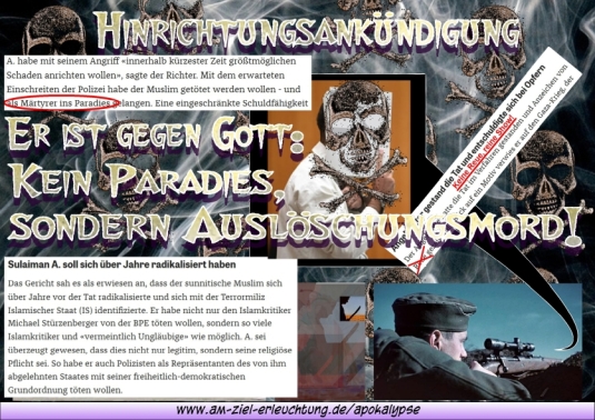 Er ist gegen Gott: Kein Paradies, sondern Auslöschungsmord.