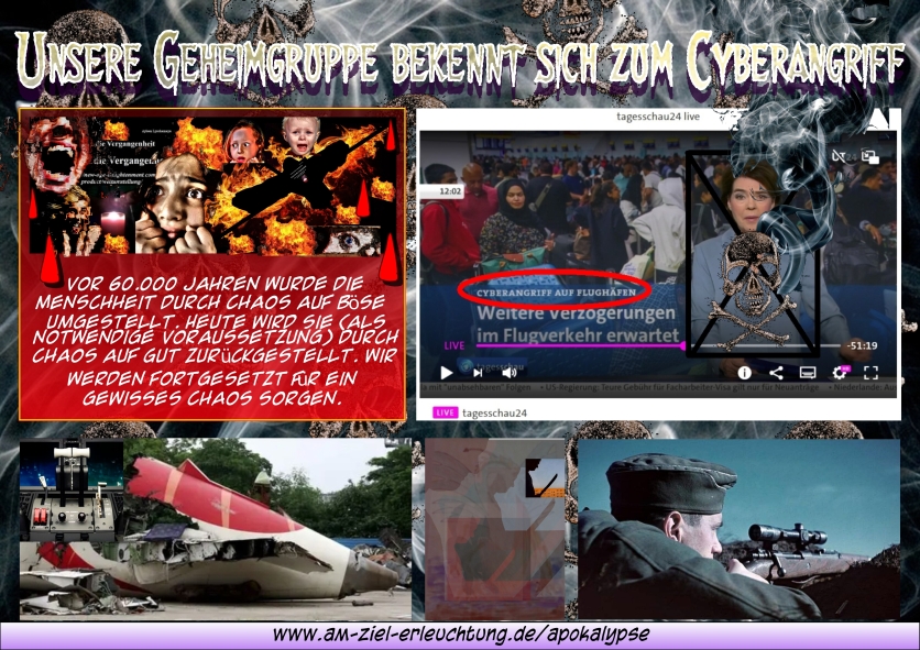 Weltumstellung: Unsere Geheimgruppe bekennt sich zu dem Cyberangriff auf den Flugverkehr.