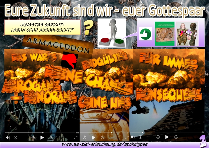 Die Apokalypse, das Jüngste Gericht mit uns als Gottespaar.