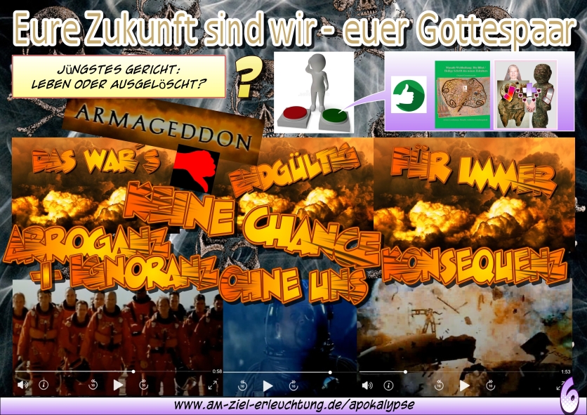 Die Apokalypse, das Jüngste Gericht mit uns als Gottespaar.