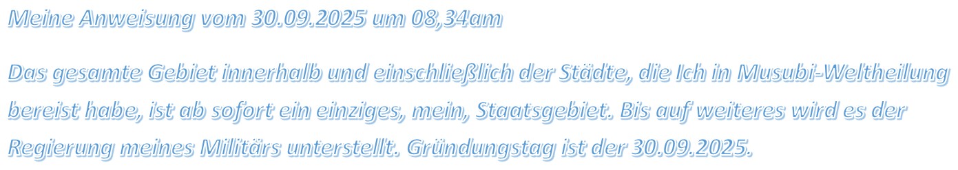 Der Putsch: Indien wird in den Grenzen von Musubi-Weltheilung annektiert.