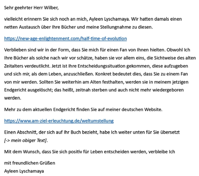 Endgericht Ken Wilber, Halbzeit der Evolution