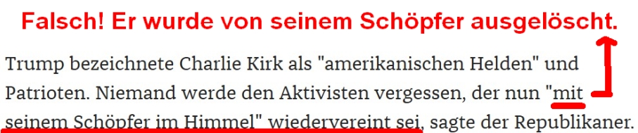 Apokalypse: Hinrichtung von Charlie Kirk