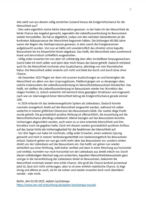 Umstellung der Endgerichtsvorgehensweise auf Liebesbasis