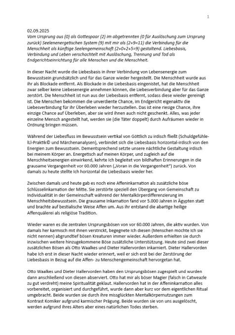 Umstellung der Endgerichtsvorgehensweise auf Liebesbasis