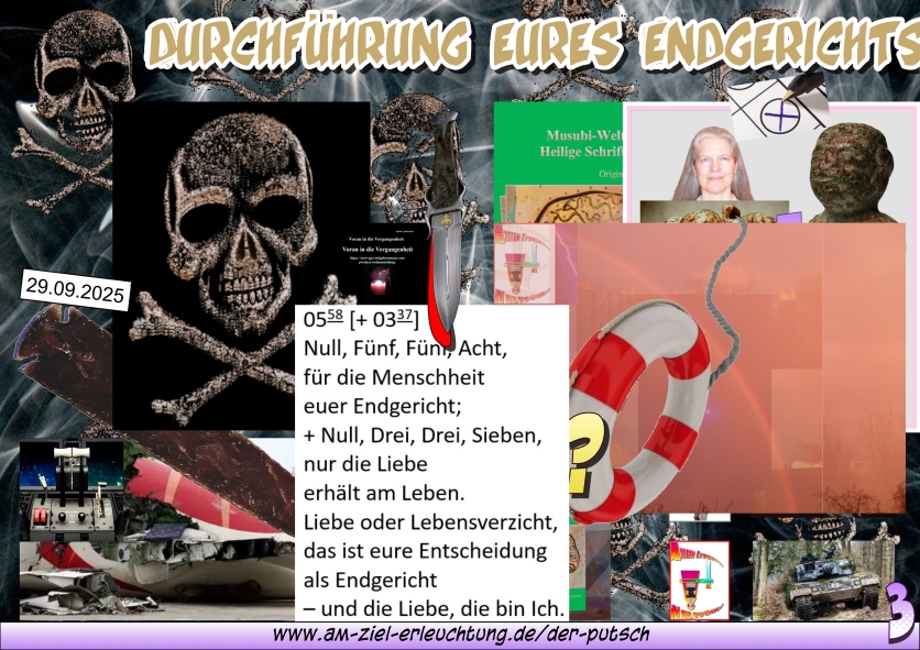 Weltmachtumsturz: Der Putsch beginnt als Endgericht für unsere Gottespaarherrschaft.