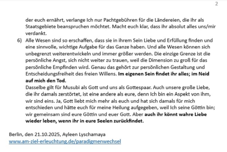 Gottespaar-Paradigmenwechsel: Ich bin, Ich will, Ich werde + wir sind, wir wollen, wir werden. - unsere Position