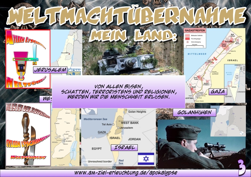 Gottespaarherrschaft mit Weltmacht: Unser Endgericht, die Hamas werden ausgelöscht und umgebracht.