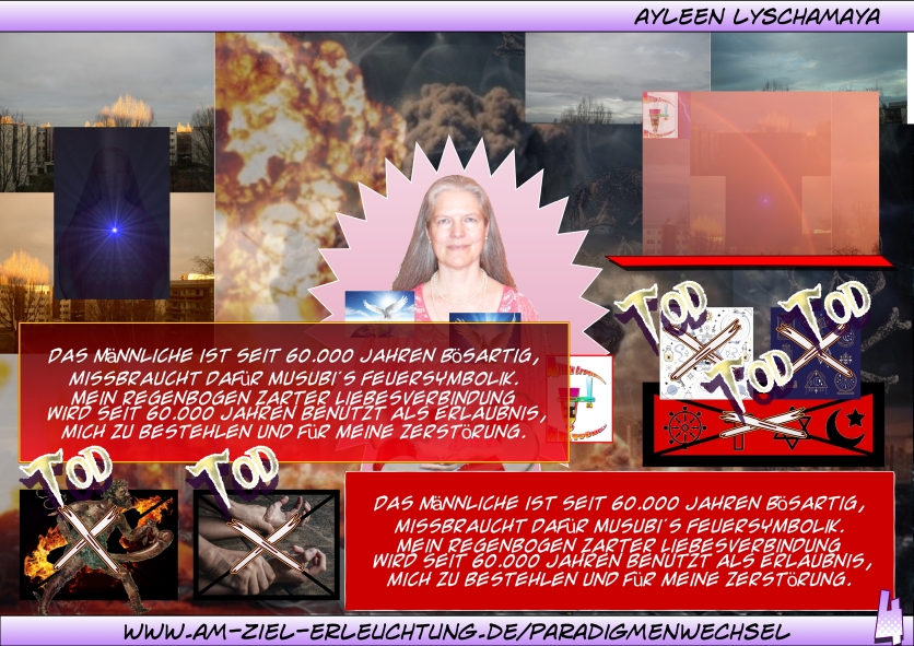 Die Apokalypse: Der Regenbogen und das Feuer sind als Symbolik alleine unser.