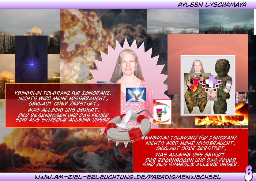 Die Apokalypse: Der Regenbogen und das Feuer sind als Symbolik alleine unser.