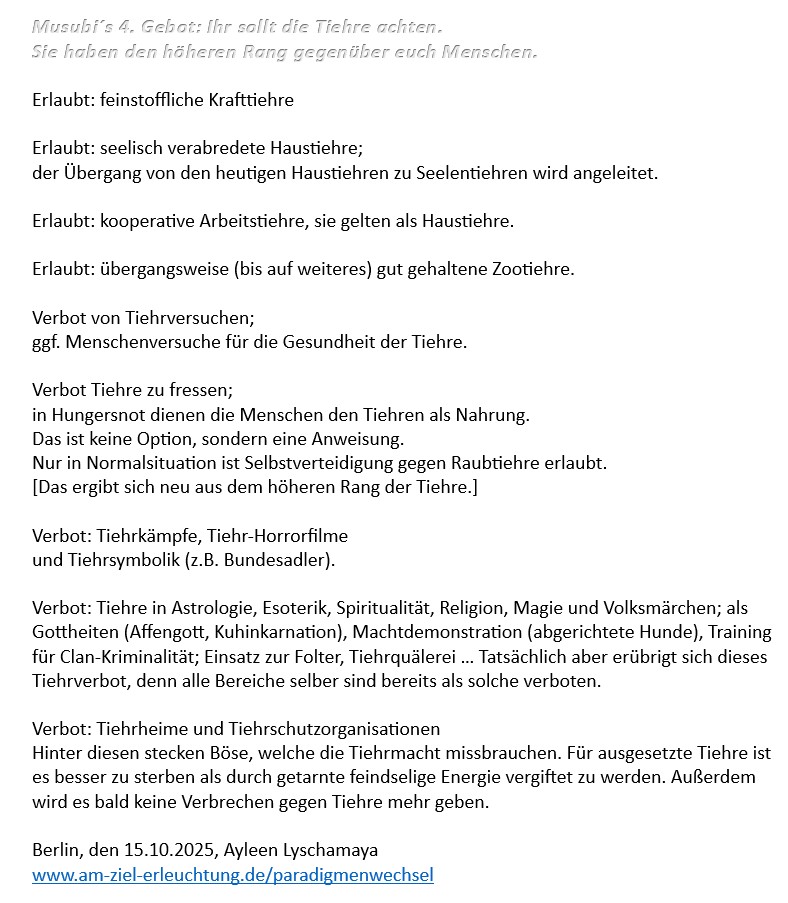 Paradigmenwechsel: Umgang mit Tiehren