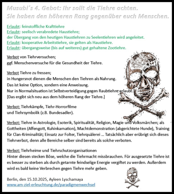 Umsturz: neuer Umgang mit Tiehren