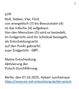 Weltumstellung als Apokalypse: der Weltputsch