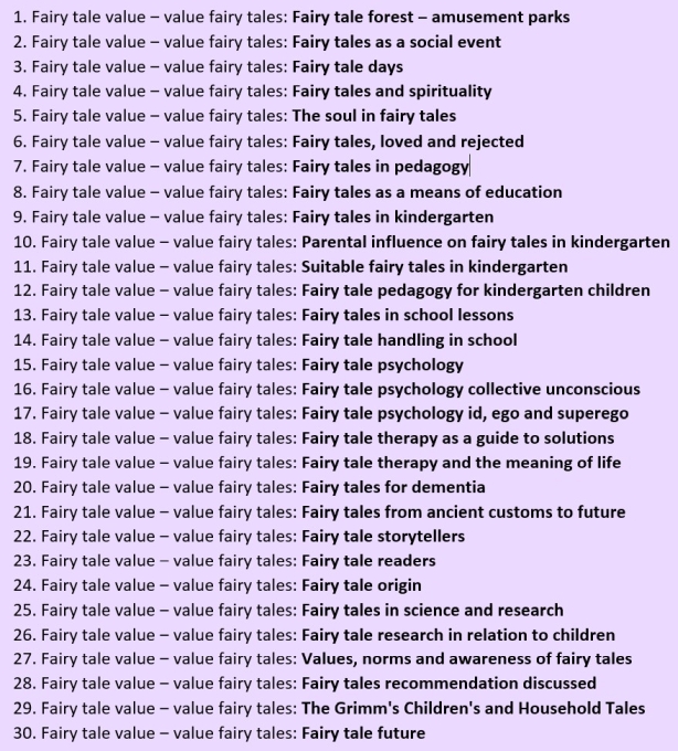 fairy tales as content of the apocalypse