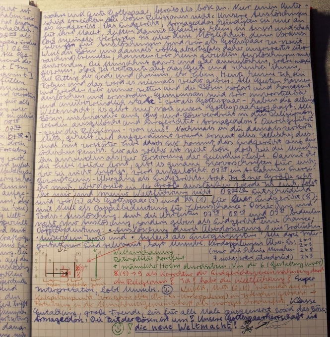 Musubi-Weltheilung, Das Vaterunser für Mystiker, Musubi World Healing: Der Keilspitzen-Übergang von der Vier zur Fünf. Als Auslöschungssymbolik für das Endgericht, Armageddon kommt auf den: Keilpunkt!