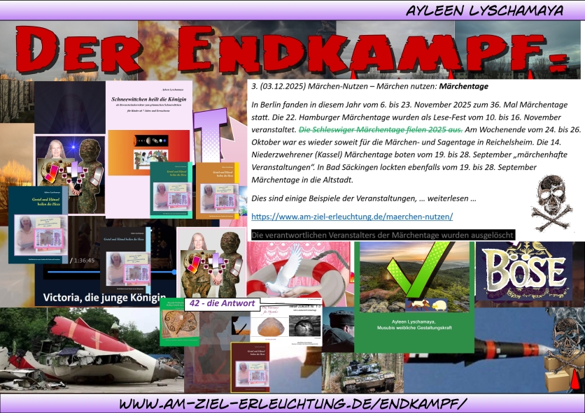 Die verantwortlichen Veranstalters der Märchentage wurden ausgelöscht.