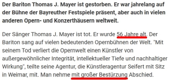 Von uns ausgelöscht und ermordet: Der böse Opernsänger Thomas Mayer.