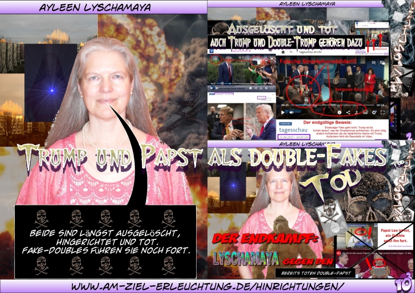 Euer Endgericht: Ermordet werden die Bösen und beendet die Religionen. Ihr müsst euch entscheiden Alle „Auserwählten“ werden sterben. Alleine Ich bin eure Göttin auf Erden.