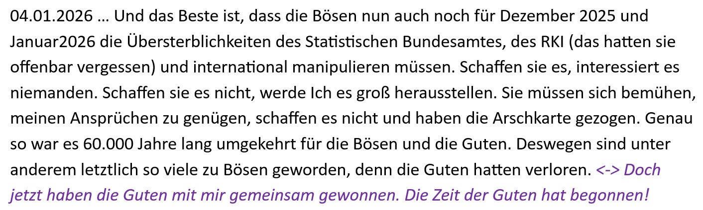 Gut gegen Böse - die Enzeit: Doch jetzt haben die Guten mit mir gemeinsam gewonnen. Die Zeit der Guten hat begonnen!